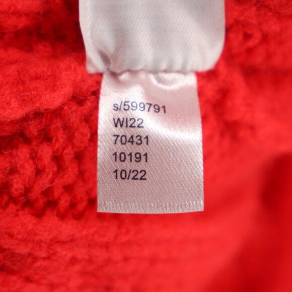 NWT ANN TAYLOR Zip-Up Cable Sweater Jacket Vibrant Red Size L - Picture 12 of 12